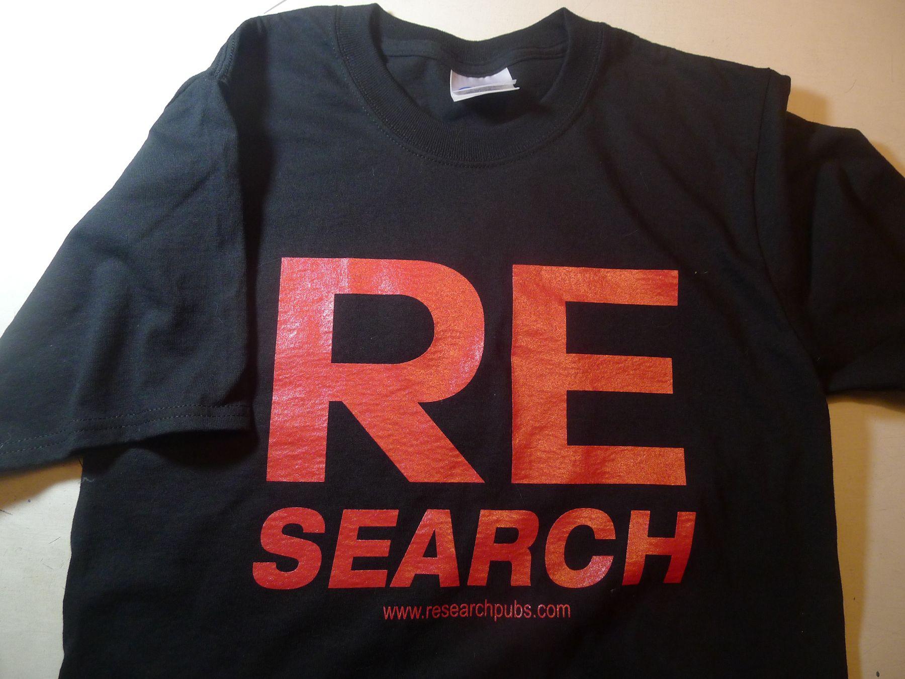 Black and Red T Logo - SOLD OUT!!! Larger Logo! RE/Search T-shirt Red on Black M,L only $30 ...