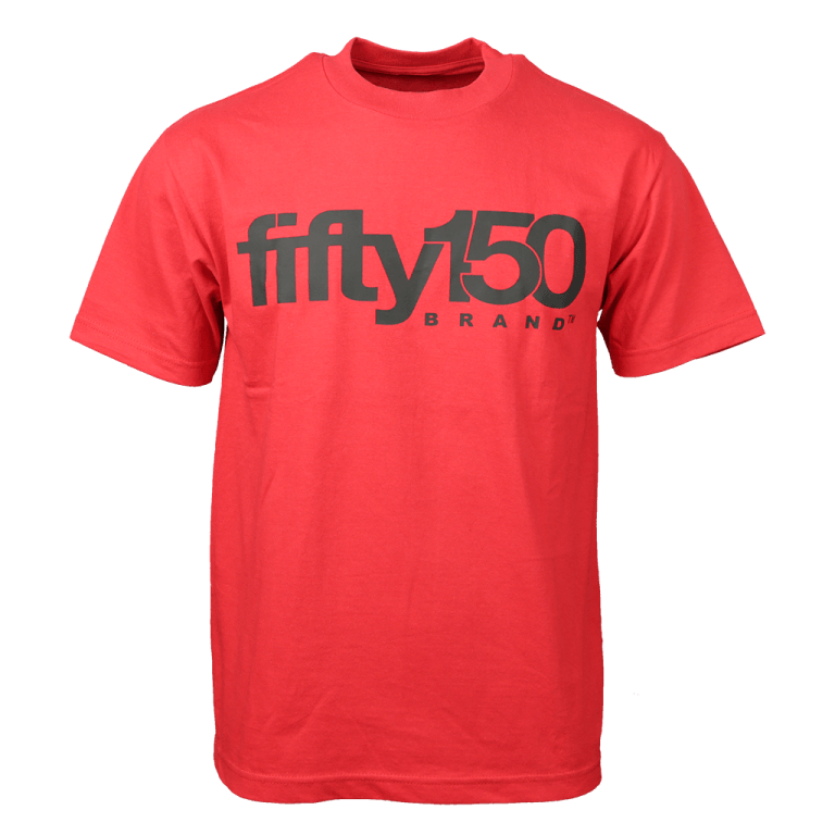 Black and Red T Logo - Red T-Shirt Black Logo - fifty150 | Oxnard