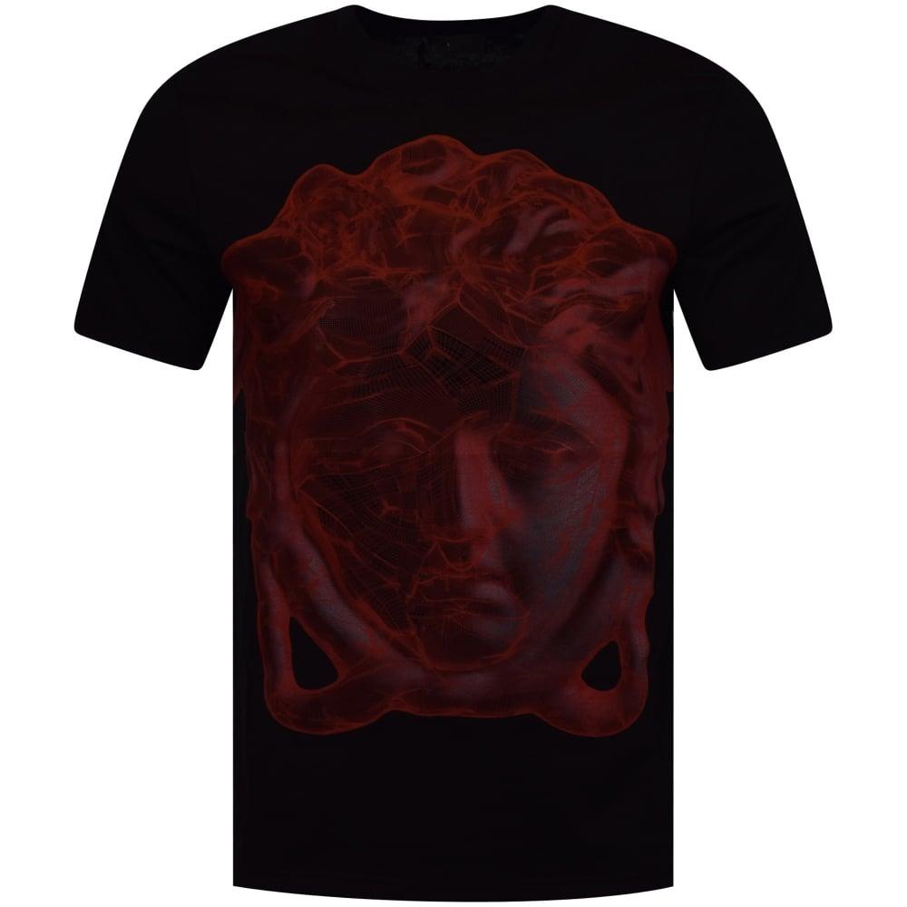 Black and Red T Logo - VERSACE UNDERWEAR Versace Black Short Sleeve Logo T-Shirt - Men from ...