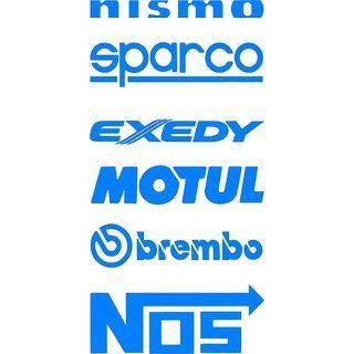 Racing Sponsor Logo - Buy Indiashopers 12Pcs Racing Sponsors Logo Graphic Decal Blue ...