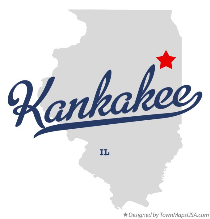 Kankakee Logo - Map of Kankakee, IL, Illinois