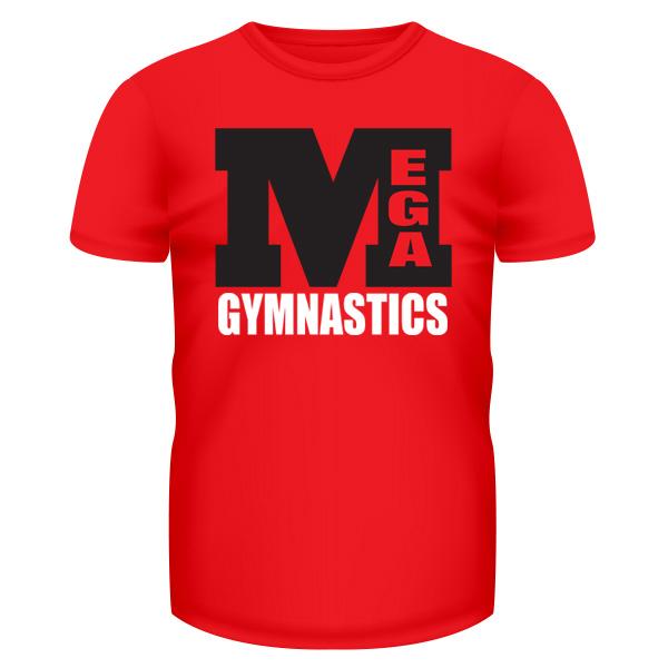 T Over M Logo - MEGA Logo on Red T-shirt – Midwest Elite Gymnastics Academy