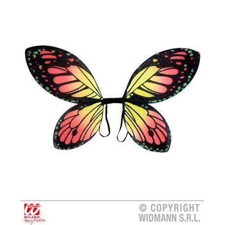 Orange and Yellow Butterfly Logo - BLACK ORANGE YELLOW BUTTERFLY WINGS Child Size Party Shop