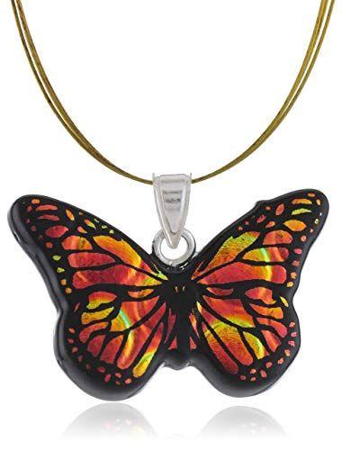 Orange and Yellow Butterfly Logo - Sterling Silver Dichroic Glass Smaller Orange and Yellow Butterfly ...
