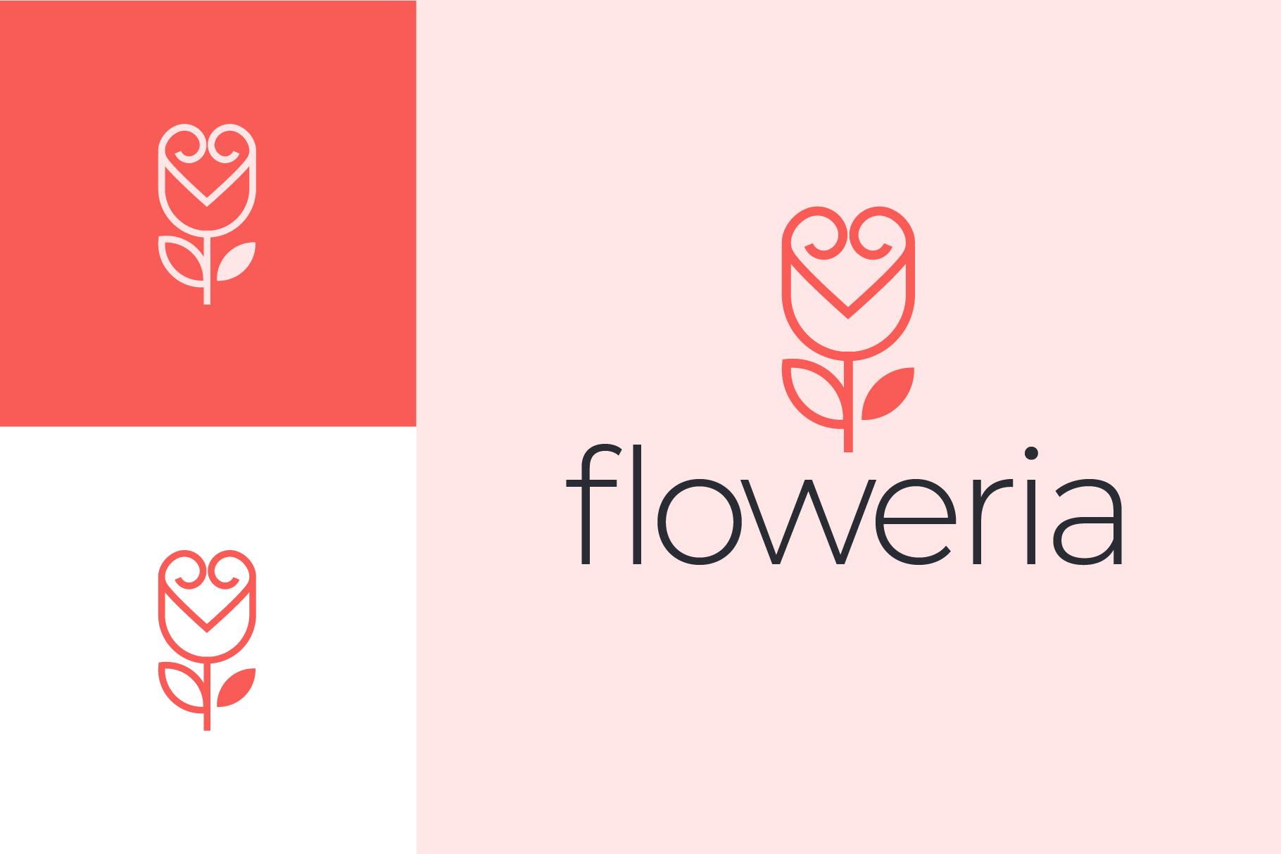 Heart Flower Logo - Flower Logo - Fitra Logo