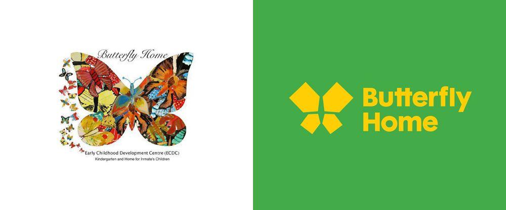 Red Yellow Blue Green Butterfly Logo - Brand New: New Logo and Identity for Butterfly Home by Interbrand