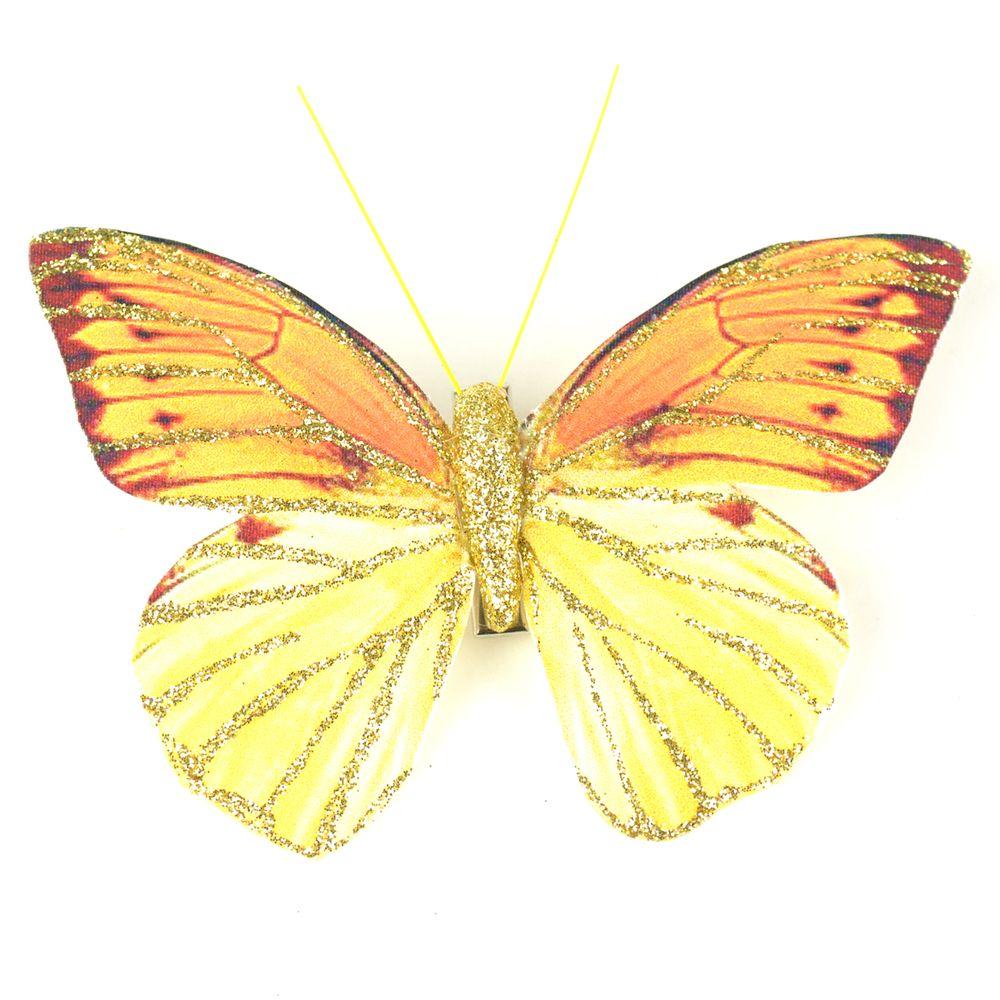 Orange and Yellow Butterfly Logo - Artificial Butterflies Butterflies Butterflies