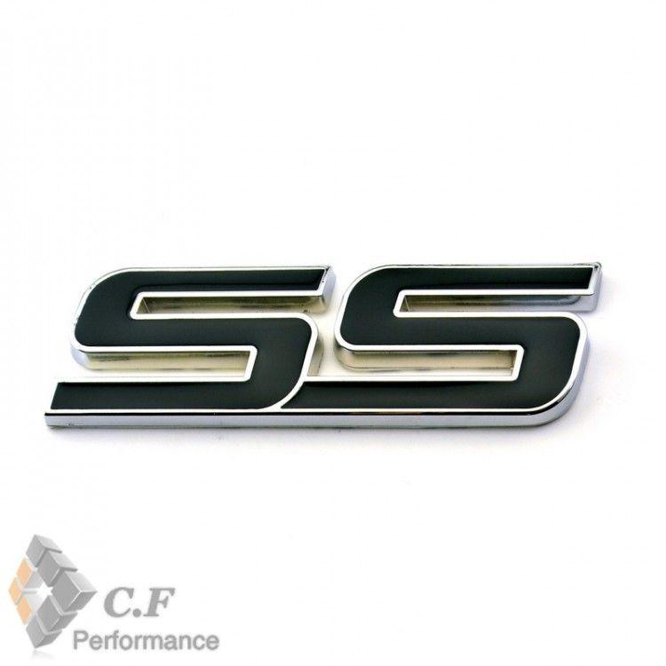 Camaro SS Logo - New Metal Black / Silver SS Chevy Camaro Car Trunk Sticker Emblem ...