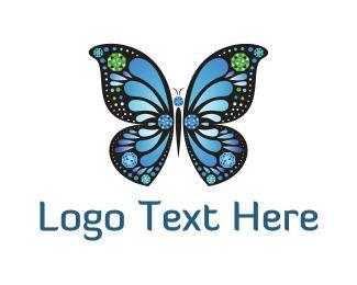 Red Yellow Blue Green Butterfly Logo - Butterfly Logo Maker. Create A Butterfly Logo