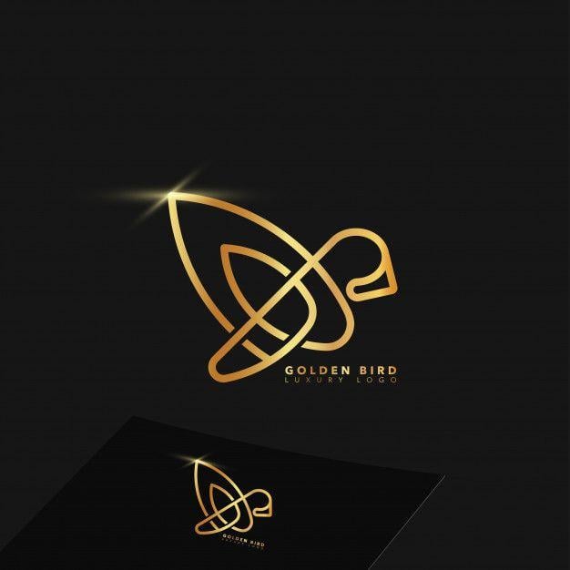 Gold Bird Logo - Golden bird luxury logo template Vector