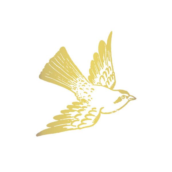Gold Bird Logo - Fake Tattoo! Bird Gold