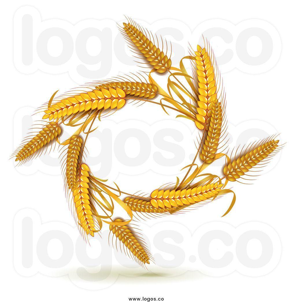 Wheat Circle Logo - Royalty Free Clip Art Vector Logo of a Whole Grain Wheat Circle
