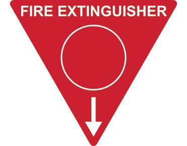 Red Triangle with Circle Logo - Fire extinguisher triangle with red circle Spill Control