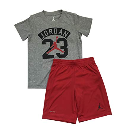 Jordan Jumpman 23 Logo - Amazon.com: Jordan Jumpman 23 Logo Little Boys Two Piece Tee Shirt ...