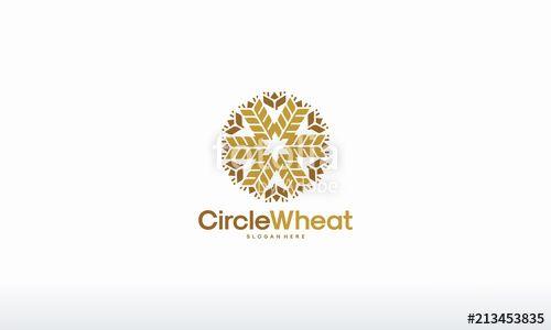 Wheat Circle Logo - Circle Wheat logo designs concept vector illustration