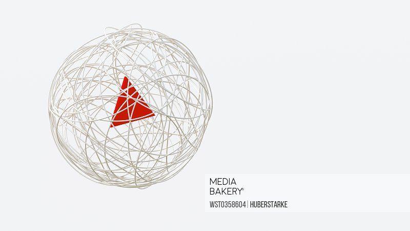 Red Triangle with Circle Logo - Mediabakery - Photo by Westend 61 - String sphere with red triangle ...