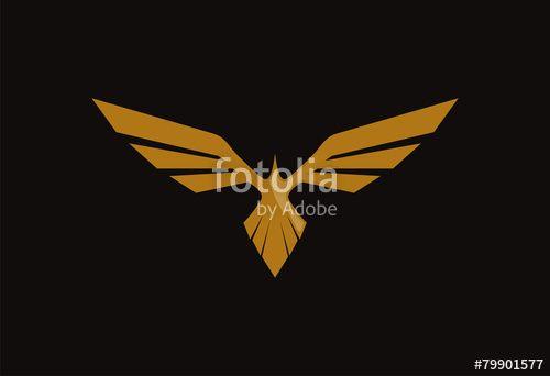 Gold Bird Logo - Gold Bird Logo Vector Wings Silhouette Stock Image And Royalty Free