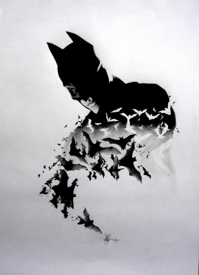 Amazing Batman Logo - amazing pencil only batman drawing. DC COMICS. Batman