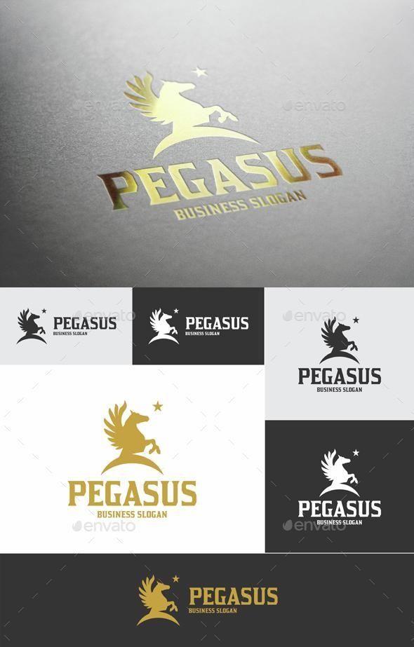 Pegasus with Star Logo - Pegasus Star Logo Template for $30 #logo #graphics #LogoDesign ...