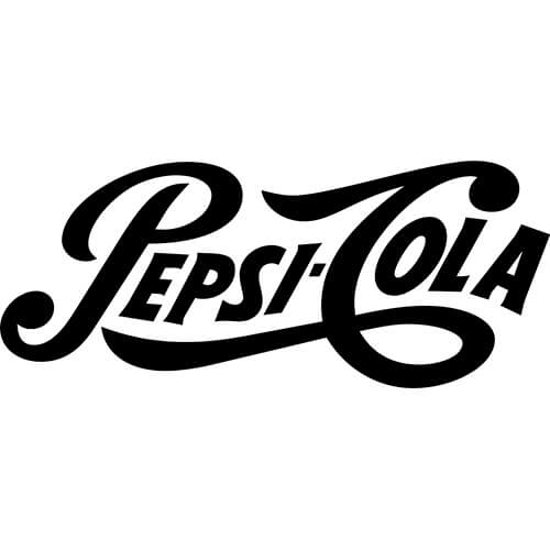 Vintage Cola Logo - Pepsi-Cola Vintage Logo Decal - PEPSI-COLA-DECAL | Thriftysigns