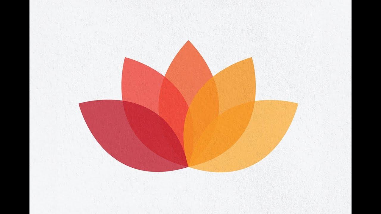 Orange Flower Logo - Tutorial Adobe illustrator Create a Flower Logo Design | How to make ...