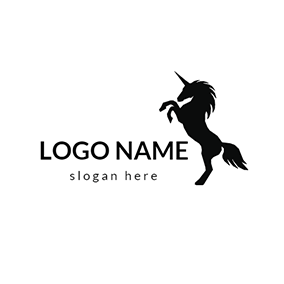 Unicorn Black and White Logo - Free Unicorn Logo Designs | DesignEvo Logo Maker
