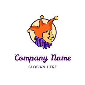 Purple Cat Head Company Logo - Free Joker Logo Designs. DesignEvo Logo Maker