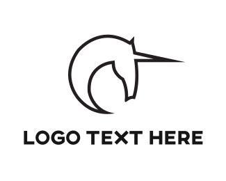 Unicorn Black and White Logo - Magical Logo Maker | BrandCrowd