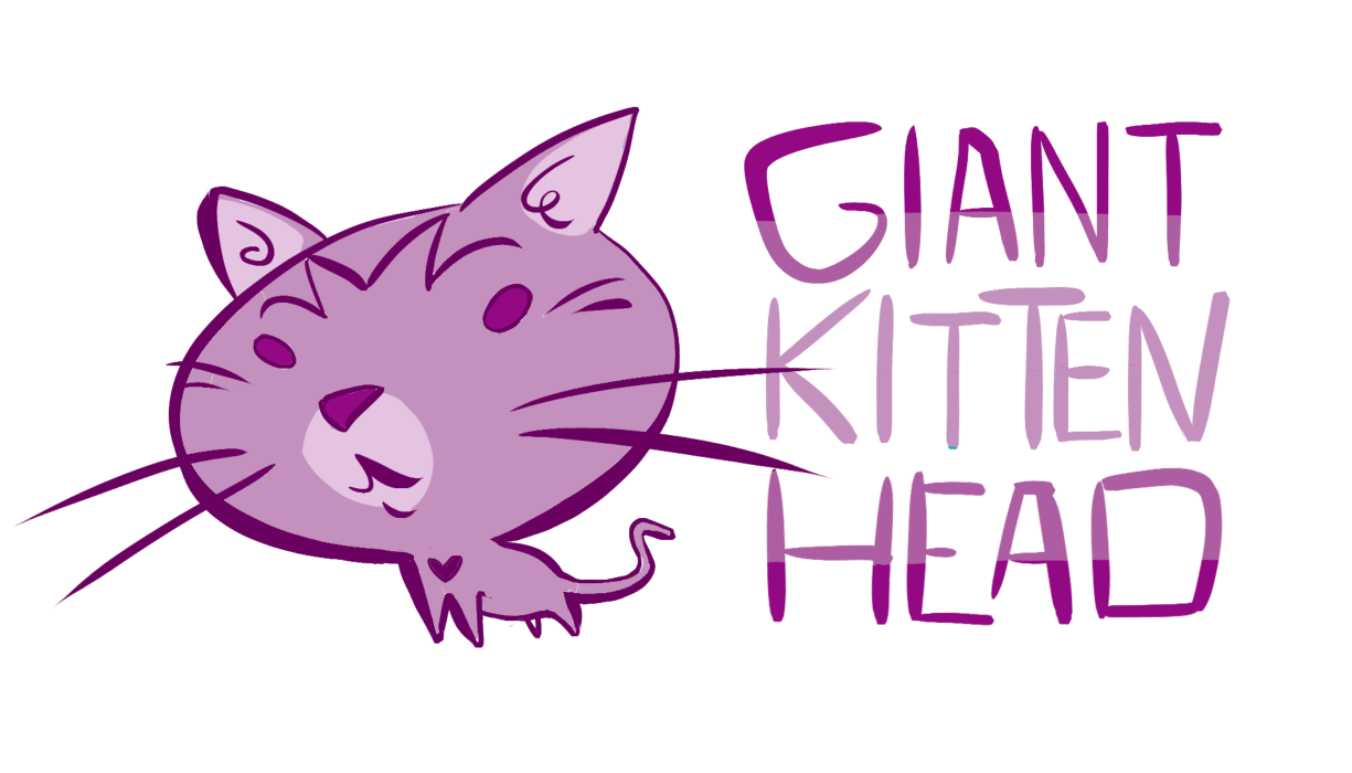 Purple Cat Head Company Logo - 100 Days 100 Women — GIANT KITTEN HEAD