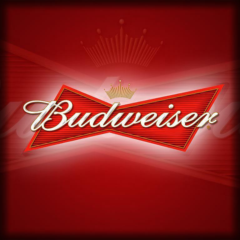 Budweiser Logo - Budweiser Logo on Travertine Coaster