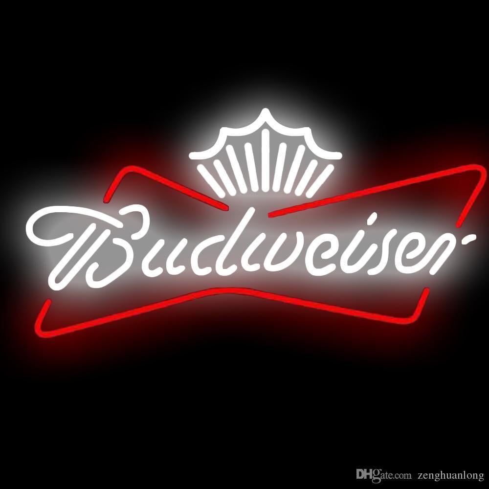 Budweiser Logo - Neon Signs Gift Budweiser Logo Beer Bar Pub Store Party Homeroom Decor 19X15