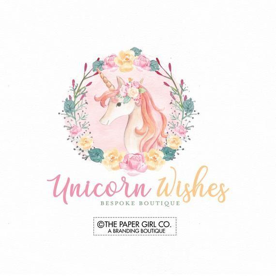 Unicorn Logo - unicorn logo pegasus logo baby shop logo children's logo | Etsy
