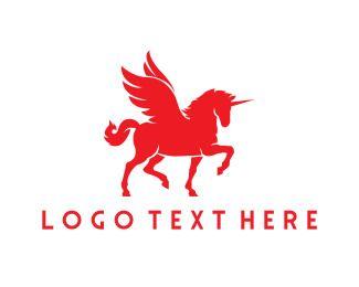 Red Unicorn Logo - Unicorn Logo Maker | BrandCrowd