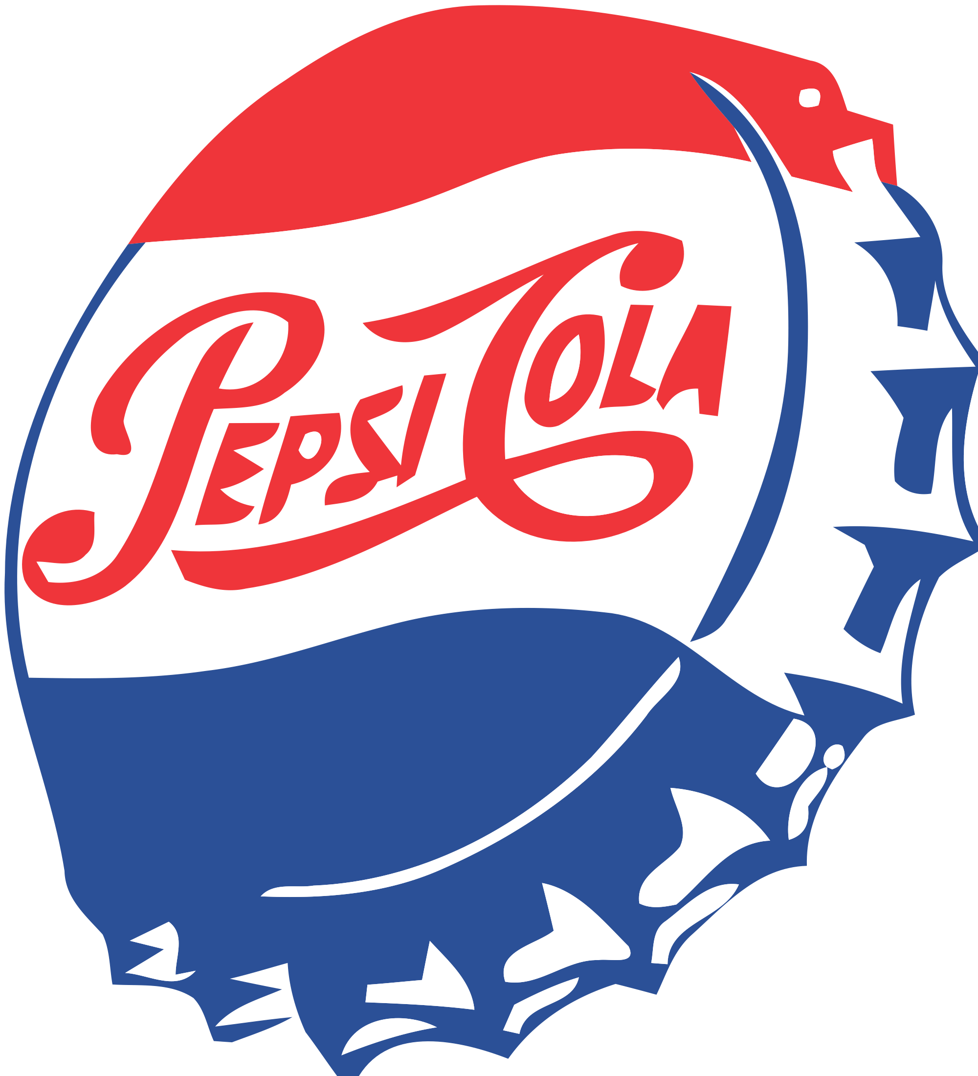 Vintage Pepsi Glass Logo - Glass Bottle Pepsi transparent PNG - StickPNG
