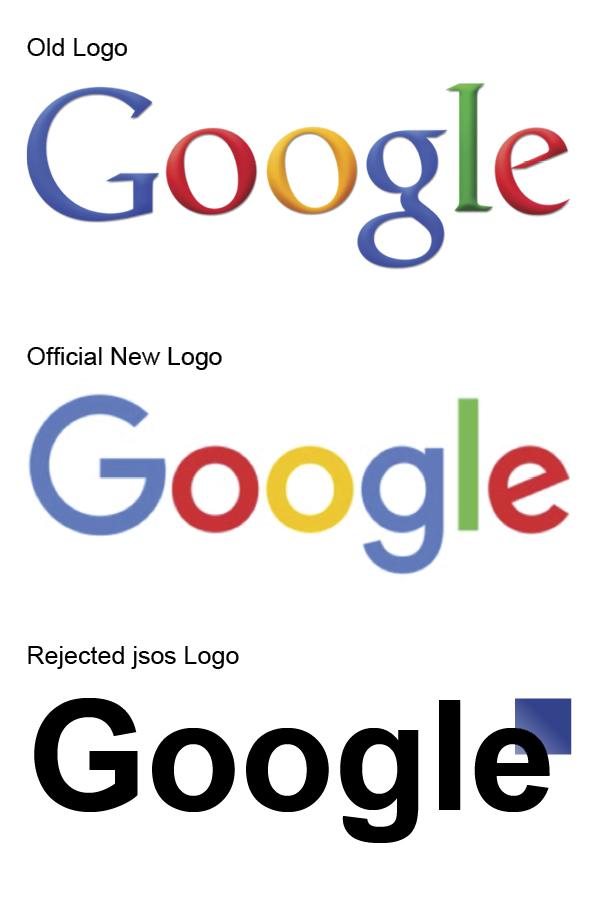 Google New vs Old Google Logo - My Rejected Google Logo | Google's New Logo – justincrisostomo.com