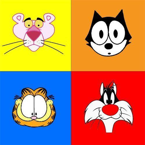 Famous Cat Logo - Cartoon Cats, cartoon logos, famous cats, popular cats, Warhol