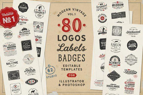 Modern Vintage Logo - 80 Modern Vintage Logos vol 1 ~ Logo Templates ~ Creative Market