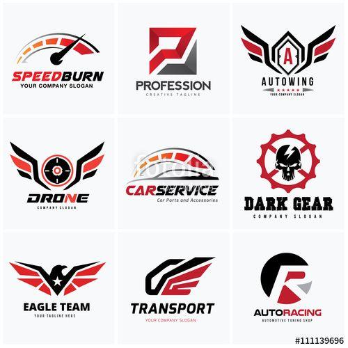 Automotive Logo - Rock and Automotive logo set design for car auto services