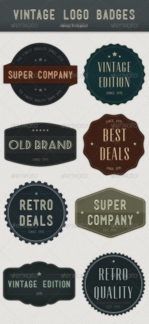 Modern Vintage Logo - Modern Vintage Logo Badges by commonpixel | GraphicRiver