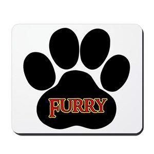 Furry Paw Logo - Furry Fandom Mouse Pads - CafePress