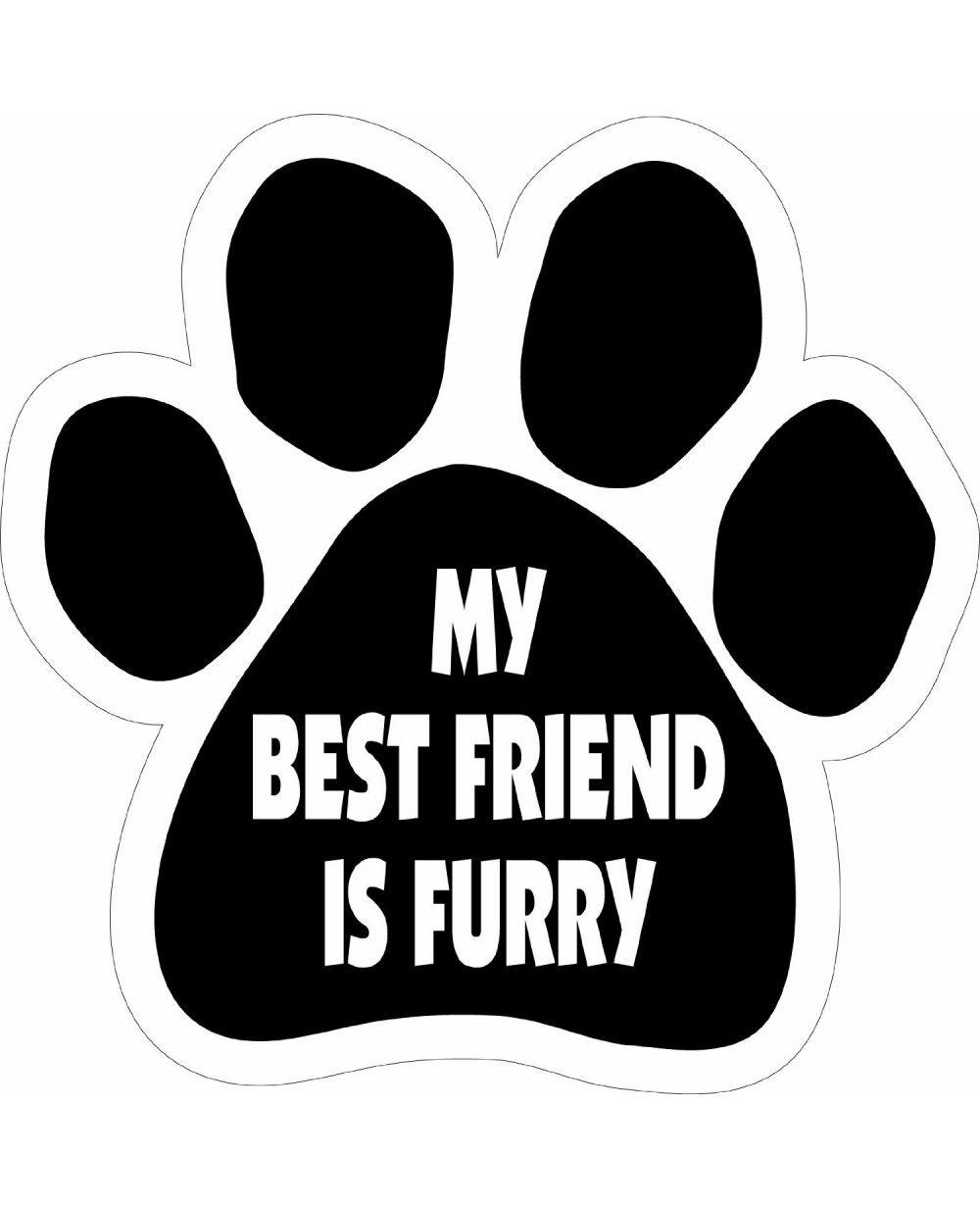 Furry Paw Logo - My Best Friend Is Furry Paw Magnet