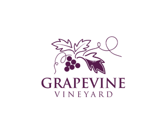 Vineyard Logo - Grapevine Vineyard Designed