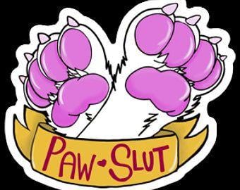 Furry Paw Logo - Furry paw sticker