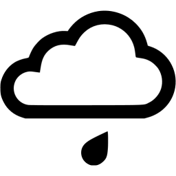 Black Weather Logo - Black little rain icon - Free black weather icons
