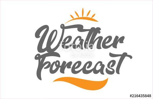 Black Weather Logo - weather forecast black hand writing word text typography design logo