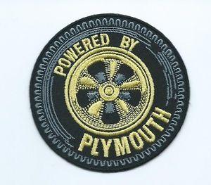 Plymouth Automobile Logo - Powered by Plymouth automobile driver patch 3 in dia #2240 | eBay