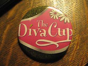 Pink Daisy Logo - The Diva Cup Feminine Menstrual Pink Daisy Logo Advertisement Pocket