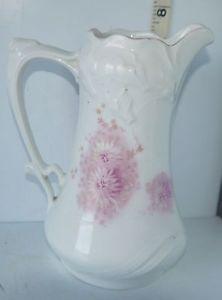 Pink Daisy Logo - White Pitcher Pink Daisy Floral Jug - Logo is from Germany ...
