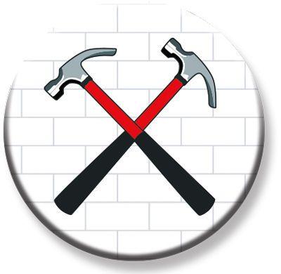 Pink Floyd Hammer Logo - Pink Floyd - The Wall Hammers Pinback Button