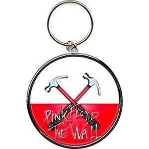 Pink Floyd Hammer Logo - Pink Floyd Hammers Red White Logo The Wall Metal Keychain Keyring